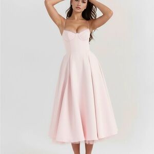 New Almond Muse Elegant Pink Selene Dress